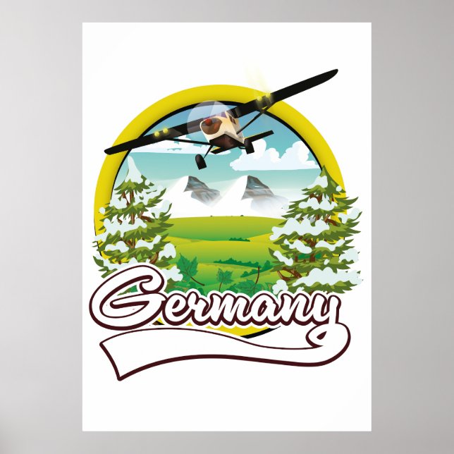 Póster logotipo de viaje a Alemania (Frente)