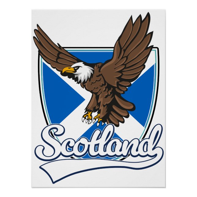 Póster logotipo de viaje a Escocia (Anverso)