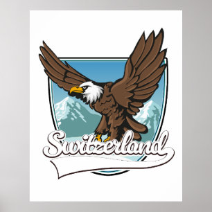 Póster Logotipo de viaje a Suiza
