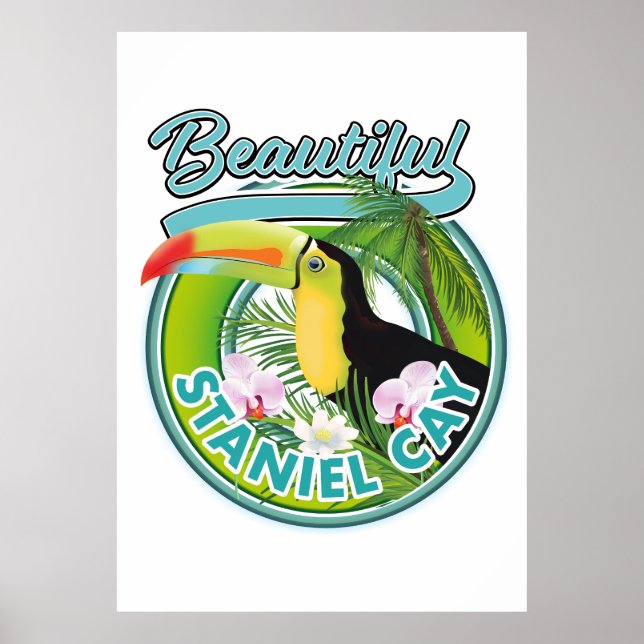 Póster logotipo de viaje de Staniel Cay (Frente)