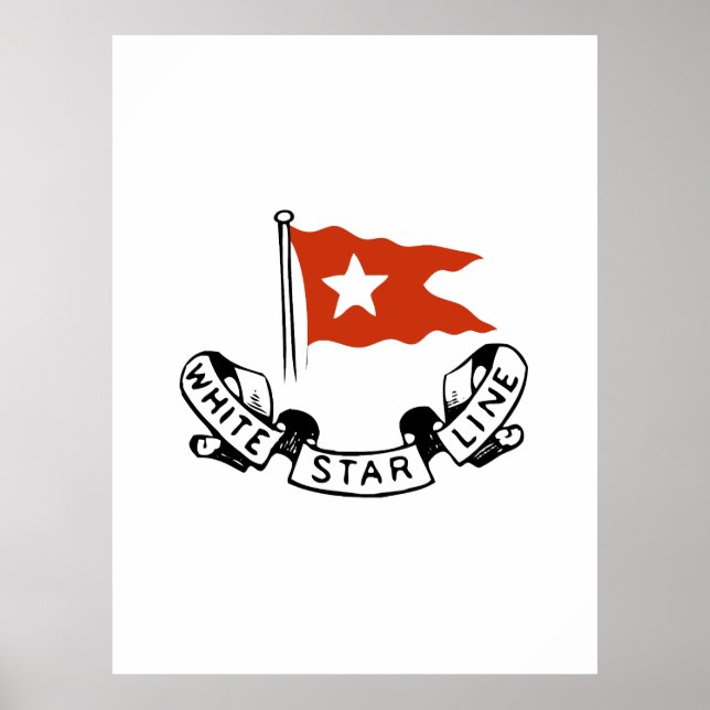 Póster Logotipo de White Star Line (Frente)