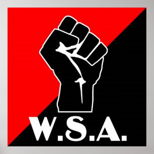 Póster logotipo de wsa fist