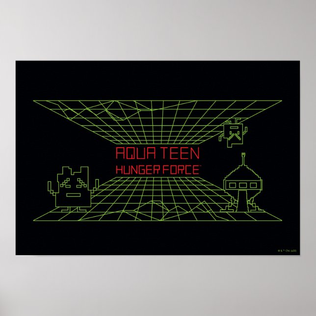 Póster Logotipo del juego de Mooninites de la Fuerza del  (Frente)