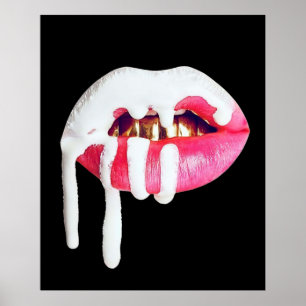 Póster logotipo del labio cosmético de kylie