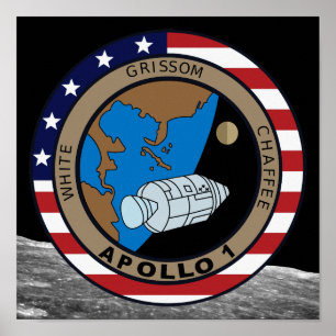Póster Logotipo del parche de la misión Apolo 1