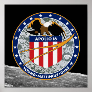 Póster Logotipo del parche de la misión de la NASA Apolo 