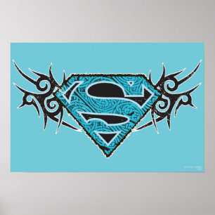 Póster Logotipo del patrón tribal superchica