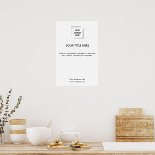 Póster Logotipo Empresarial   Moderno Simple Minimalista 