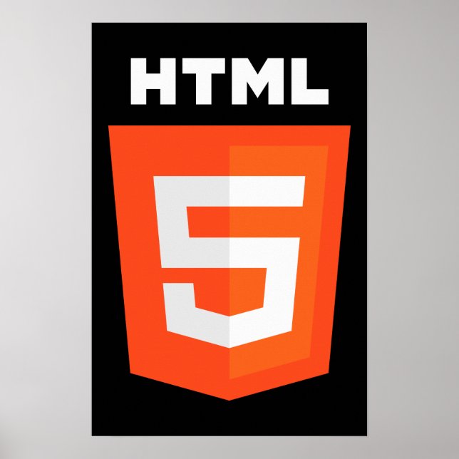 Póster Logotipo HTML 5 (Frente)