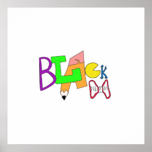 Póster Logotipo negro de la original de los empollones