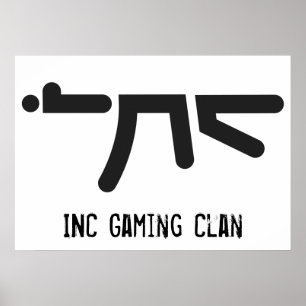 Póster Logotipo negro del inc. AK47