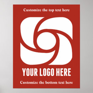 Póster Logotipo personalizado de la empresa Marketing Emp