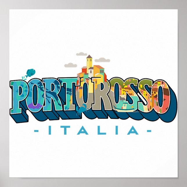 Póster Logotipo Portorosso Italia (Frente)