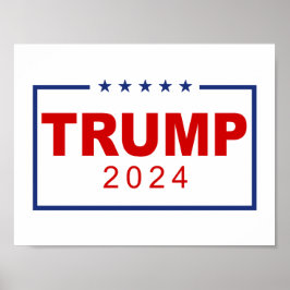 Póster Logotipo Rectangle clásico de Trump 2024