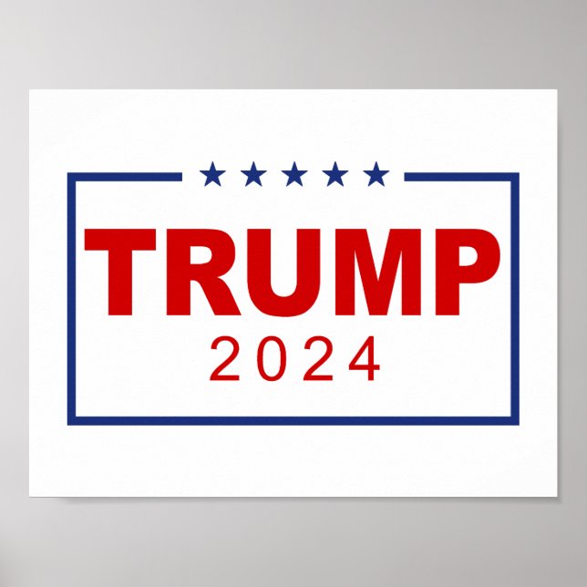 Póster Logotipo Rectangle clásico de Trump 2024 (Frente)