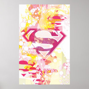 Póster Logotipo Retro Supergirl