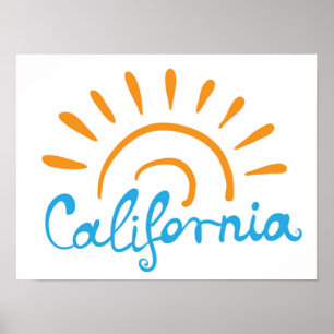 Póster Logotipo soleado de California