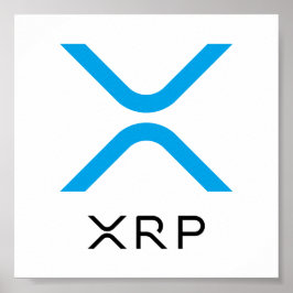 Póster Logotipo XRP Ripple Blue & Black | POSTER