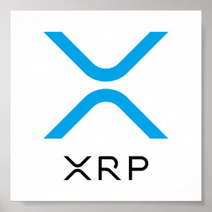 Póster Logotipo XRP Ripple Blue & Black POSTER