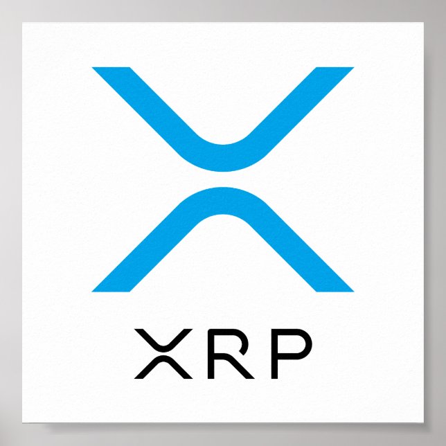 Póster Logotipo XRP Ripple Blue & Black | POSTER (Frente)