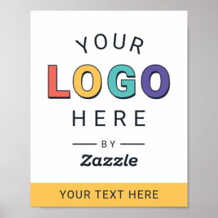 Póster Logotipo y texto promocional