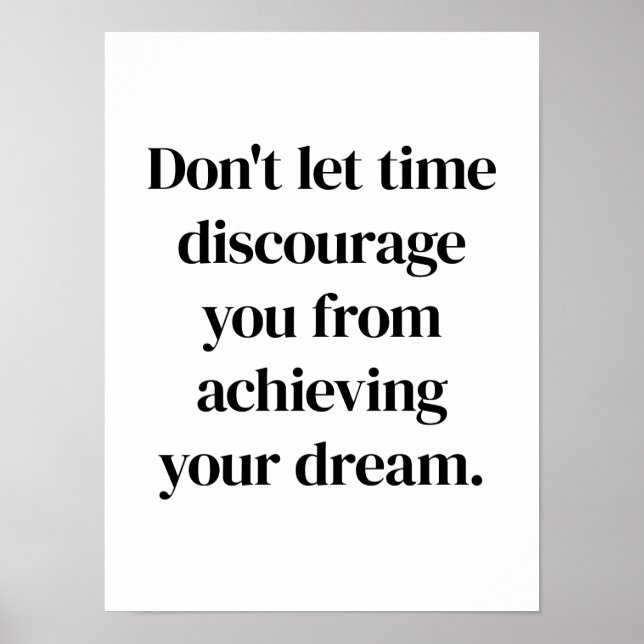 Póster Lograr su Poster de sueño (Frente)