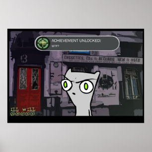 Póster Logro abierto: ¿WTF? : Poster espumoso