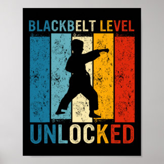 Póster Logro Hombres Cinturón Negro Artes Marciales Karat