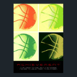 Póster Logro Motivacional Baloncesto Deporte Pop Art<br><div class="desc">Me Encanta Este Juego. Popular Deportes - Imagen de la pelota de baloncesto.</div>