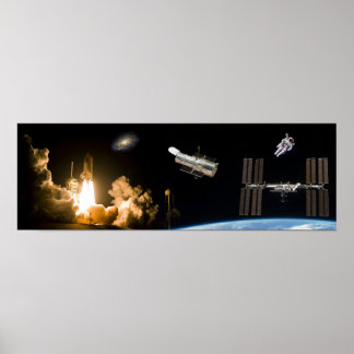 Póster Logros del programa Shuttle
