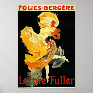 Póster Loie Fuller at the Folies-Bergere Theatre