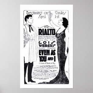 Póster Lois Weber, poster de películas antiguas de 1917