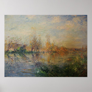 Póster Loiseau - El río Eure a finales de otoño en Vaudre