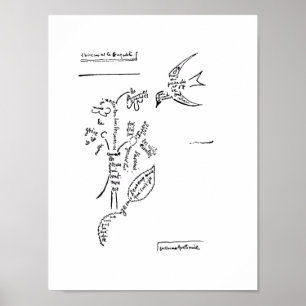 Póster L'oiseau et le bouquet, por Apollinaire