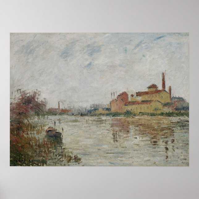 Póster Loiseau - La Fábrica Al Borde Del Río (Frente)