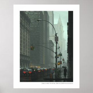 Póster L'oiseau mouillé