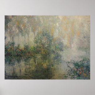 Póster Loiseau - Paisaje de las orillas del río Eure