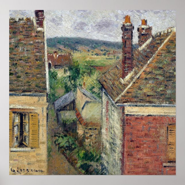 Póster Loiseau - Techos De Casas En Normandía 1931 (Frente)