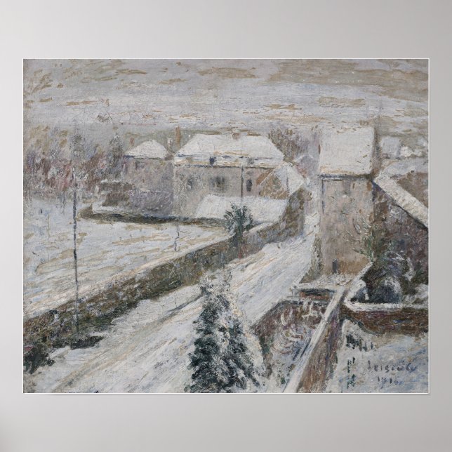 Póster Loiseau - Vista Del Camino Bajo La Nieve De 1916 (Frente)