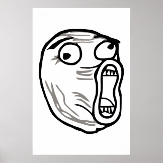 Póster lol face meme humor rofl omg