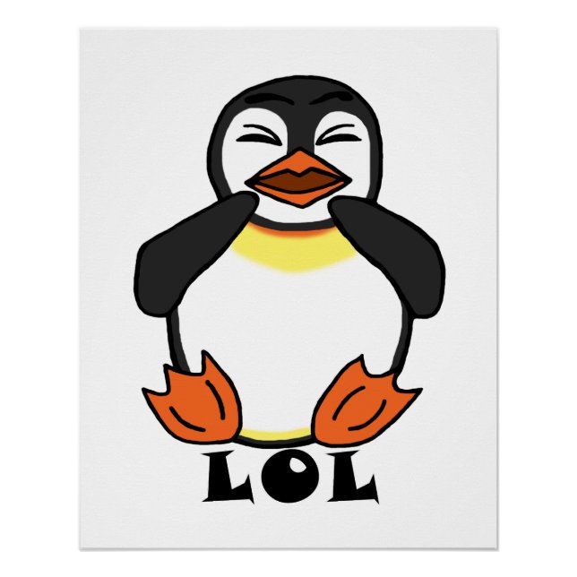 Póster LOL Laughing Pingüino (Anverso)