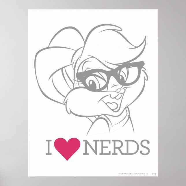 Póster Lola Bunny - I Heart Nerds (Frente)