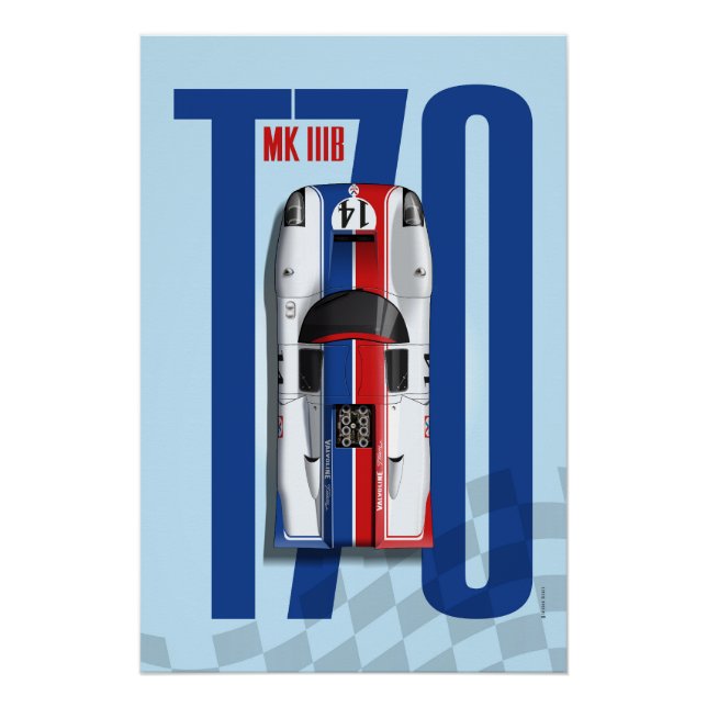 Póster Lola T70 No.14 Valvoline Top Tribute (Anverso)
