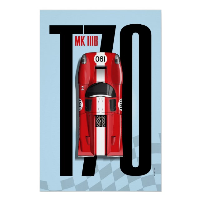Póster Lola T70 No.190 Fillipinetti Top Tribute (Anverso)