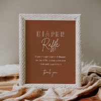 LOLA Terracotta Diaper Raffle Juego de Baby Shower