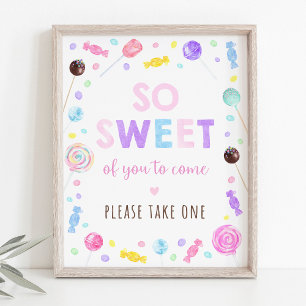 Póster Lollipop Sweet Shop Birthday Treat Sign
