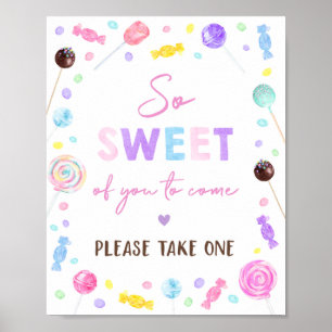 Póster Lollipop Sweet Shop Birthday Treth Rótulo