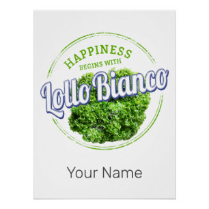 Póster Lollo Bianco Ensalada Vintage Lollo Bionda Vegan
