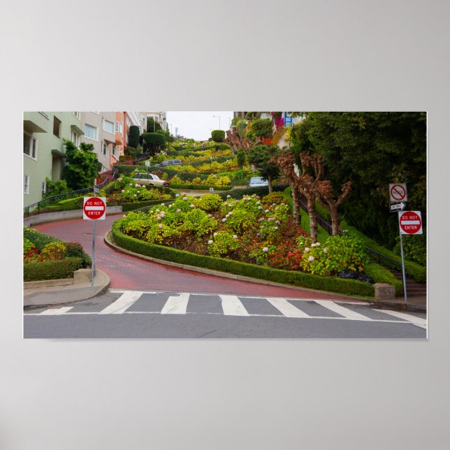 Póster  Lombard Street , Crookedest street (Frente)