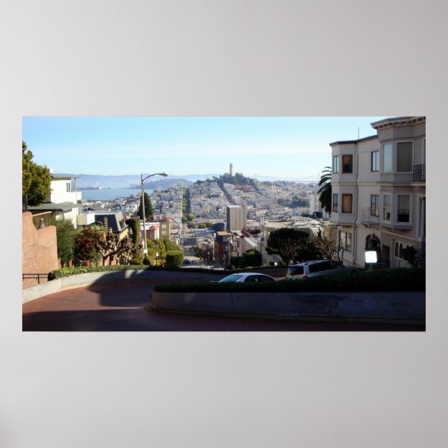 Póster Lombard Street Panoramic (Frente)